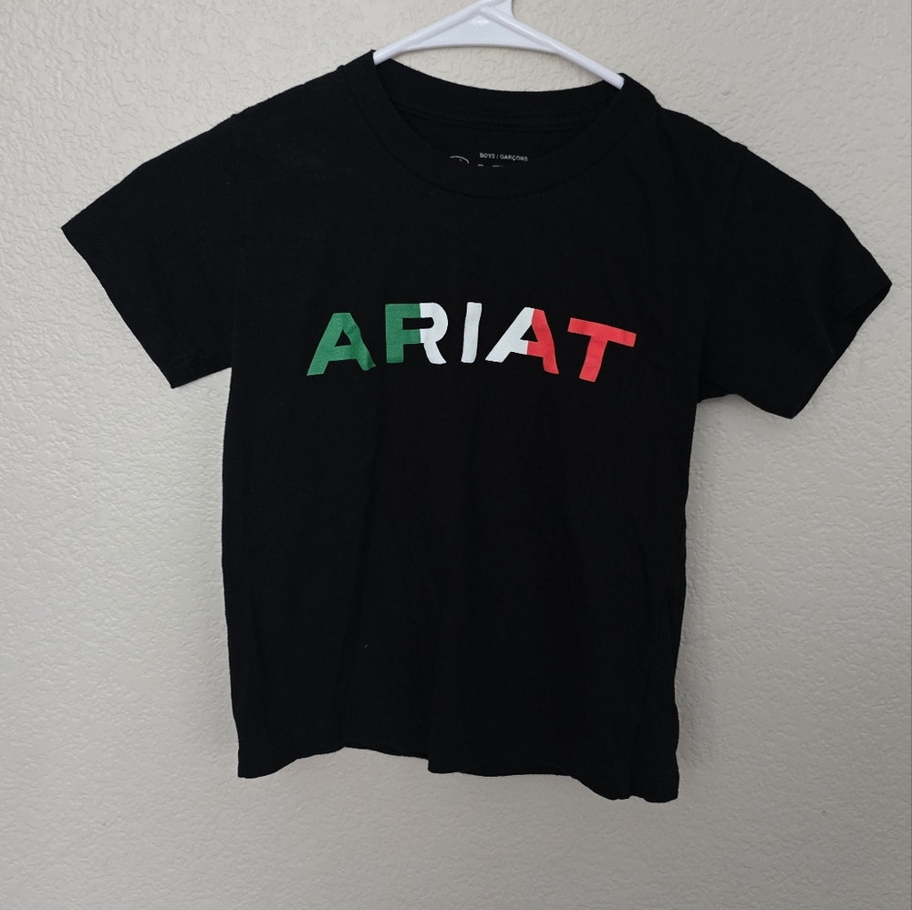 Ariat Black Short Sleeve Tee with Colorful Logo